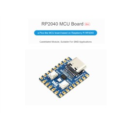 waveshare RP2040-Zero Mini Board with Pre-Soldered Header High-Performance Pico-Like MCU Board Based on Raspberry Pi Microcontroller Chip RP2040,USB-C Connector,Low-Cost, Support C/C++,MicroPython