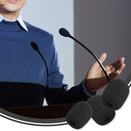 10 Packs Headset Microphone Foam Cover,Microphone Cover,Pop Filter, Foam Microphone Windscreen Microphone Protector Mini Windscreens Sponge Foam Covers Shield Protection New Job Gifts(Black)