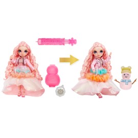 Rainbow High Winter Wonderland Bella - Pink 11” Fashion Doll with Magic Snow Hidden in Fashion That Puffs Up with Water, and Snowman Kit, Great Gift for Kids 4-12 Years Old