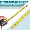 16ft Tape Measure with Fractions, 3/4" Wide Metal Blade, Compact