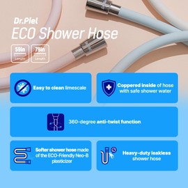 Dr. Piel Eco-Shower Hose Original White 79 Inches