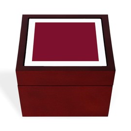 CafePress Girly Pomegranate Red Memory Keepsake Jewelry Box, 5"x5"x3.75"