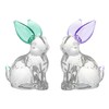 Eterspr Glass Rabbit Crystal, Tiny Micro Crystal Figures, Crystal Rabbit