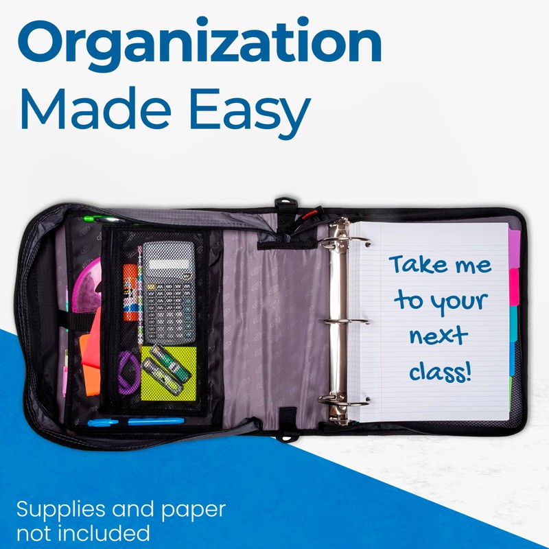 Case-it The Mighty Zip Tab Zipper Binder - 3 Inch