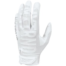 Nxtrnd G1 Pro Men's Football Gloves, Adult Sticky Receiver Gloves (White, Medium)