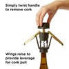 RBT Premium Wing Corkscrew Bottle Opener, Black, Fits Most Wine