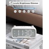 Alarm Clock with Bluetooth Speaker, FM Radio, Alarm Clock for