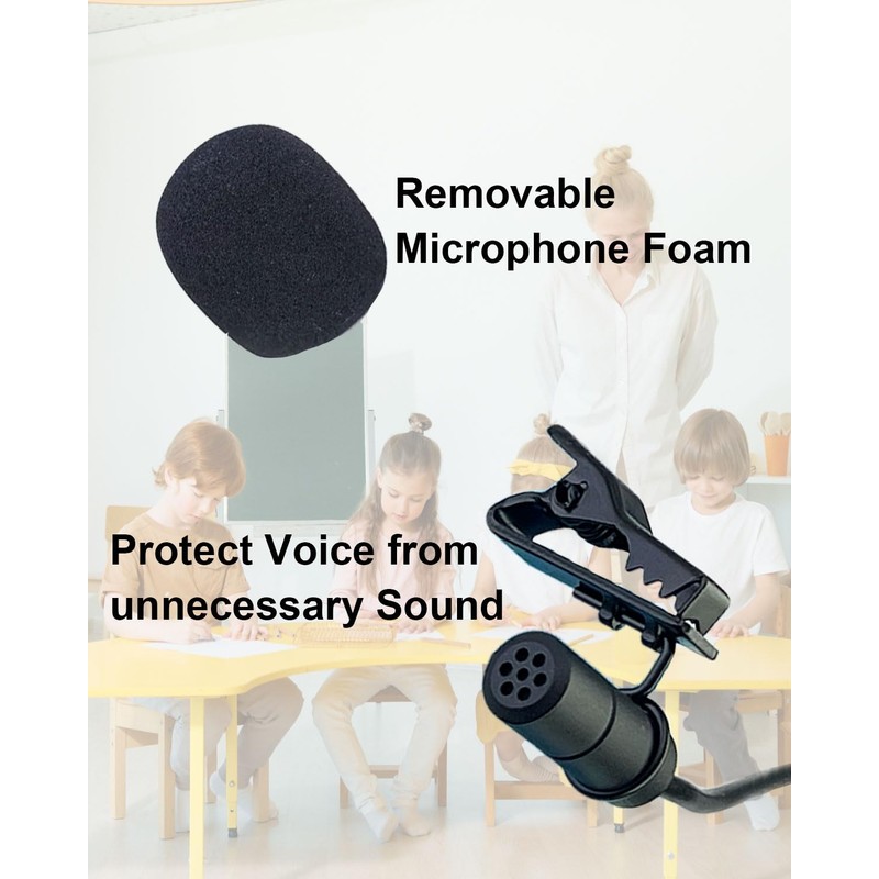 SEYUGOPTI 4Pin Plug Lavalier Lapel Microphone for Audio-Technica Wireless Transmitter,