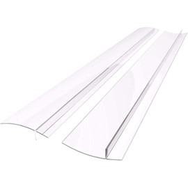 Silicone Gap Covers, (2 PCS) Silicone Stove Gap filler Stopper Kitchen Stove Gap Covers - Flexible Stove Counter Gap Cover, Food Grade (21 Inches, Semi Clear)