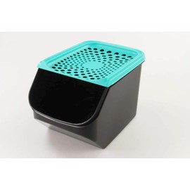 Tupperware Onion Storage 5.5 L Black Turquoise Onion Bearing A168 Onion Master 34633