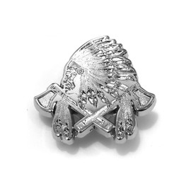 Pin For Lapel, Hat, Vest, Jacket, Indian Native American Headdress Tomahawks (Thick Gauge Premium Quality Metal Pin)