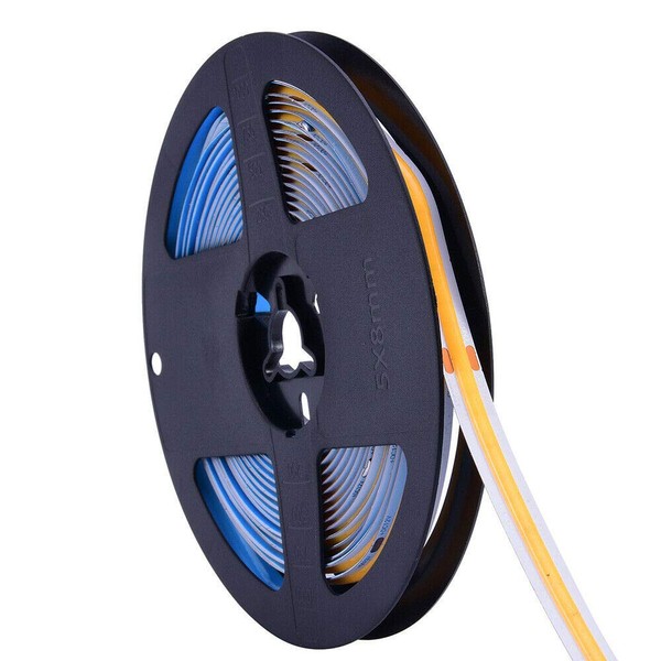 KD-tec 384Led/m 16.4ft COB Flexible LED Strip Light DC12V/24V Bendable Tape (12V, Warm White)