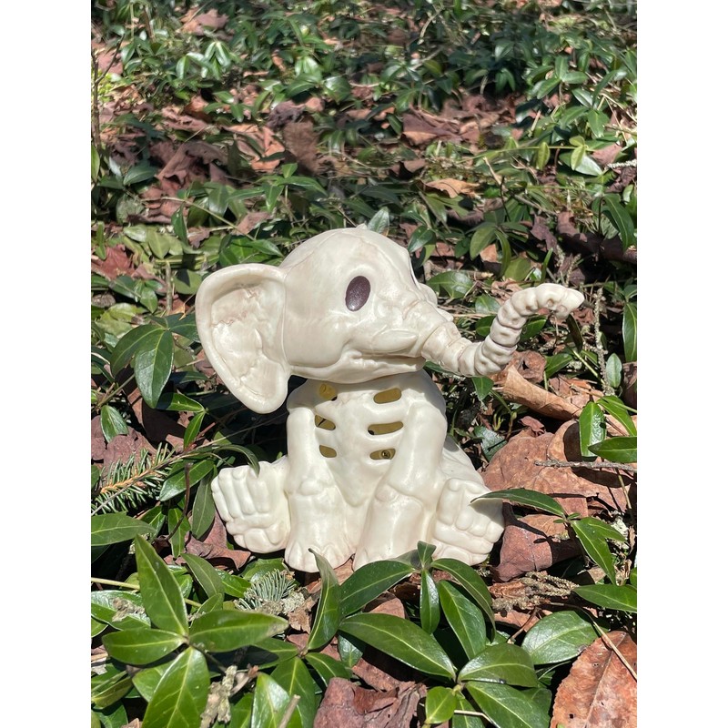 Seasons Crazy Bonez Skeleton Elephant Figurine, 5.5"