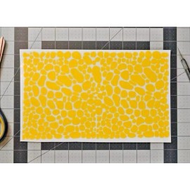 SimplyDecal Reptile Camo High Heat Vinyl Stencil Kit - 2x 11"x6" Sheets Durable Easy to Use - No Bake Yellow