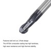 sourcing map Ball Nose End Mill 3mm Tip Radius Solid