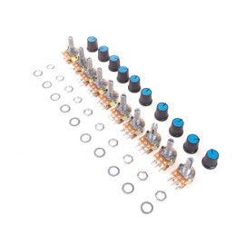 ANGEEK WH148 B250K Dual Stereo 6-Pin Potentiometer with Nuts and Discs Pack of 10