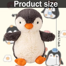 Penguin Plush Toy, Penguin Soft Toy Hugging Pillow Stuffed Animal Toy Soft Cuddly Plush Toy Plush Doll Stuffed Animal Doll Plushie Doll Plush Toy Soft Toy Hugging Pillow Gift for Kids Girls Boys (30cm