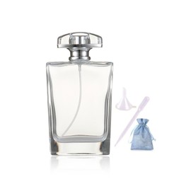 JJKMALL Refillable Perfume Bottle Glass Perfume Spray Bottle 100ML 3.4oz Large Empty Travel Perfume Atomizer Refillable,Replacement Perfume Bottles for Women Men