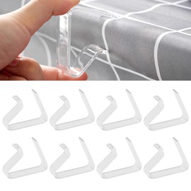 Yingjie 8pcs Tablecloth Clips,Clear Picnic Tablecloth Clips,Windproof Picnic Table Cloth Clip,Indoor Outdoor table Cover Clip,For Christmas,Family Wedding Party,Home,Indoor And Outdoor Camping