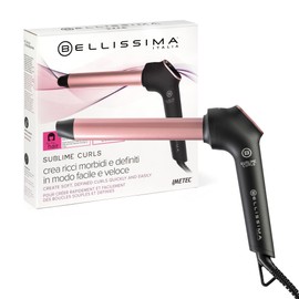 Bellissima Sublime Curls, Lockenstab, 25 mm Durchmesser, Display, 3 Temperaturen, Diamant-Keramik-Beschichtung, konstante Hitze, Anti-Brand-Spitze, Schnellaufheizung, 1,8 m Kabel