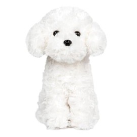 White Toy Poodle Stuffed Animal Dog Puppy - Bichon Frise Maltese Maltipoo White Labradoodle Plush Toy for Kids and Babies - Perfect Birthday & Easter Gift, 12.6"