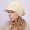 PESAAT Twist Women Visor Hat Warm Fleece Lined Beret Hats