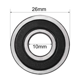 TUZUK 10pcs 6000-2RS Ball Bearings 10mm x 26mm x 8mm Double Protected Deep Groove Ball Bearings for DIY Lathe Engines 3D Printers Milling Machines Various Mechanical Equipment