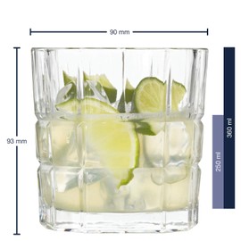 Leonardo Gin Trink-Gläser 2er Set, spülmaschinenfeste Wasser-Gläser, Cocktail-Gläser mit Schliff, stoßfestes Gläser-Set,360 ml, 022775