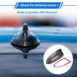 VekAuto Shark Fin Antenna Cover, AM/FM Signal Roof Aerial Universal for Car Auto SUV Truck Offroad ABS Material with Adhesive Base Brown