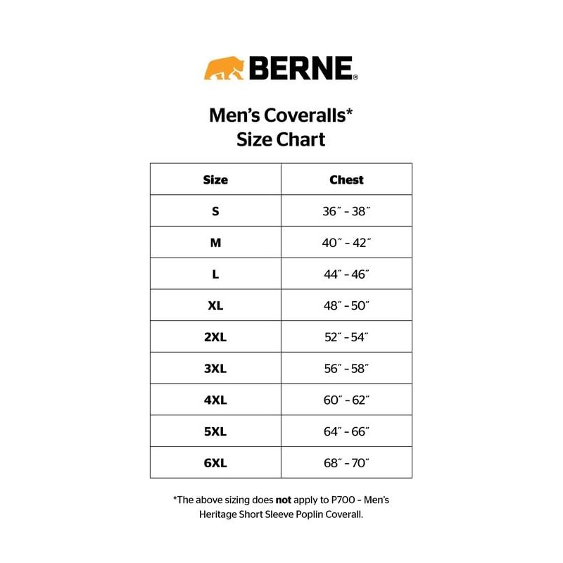 Berne Men's Heritage Insulated Coverall, Large Regular, Black