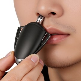 SERMER Unisex Portable Manual Nose Hair Remover, 1 Piece, Black / SERMER 남여 휴대용 수동 코털 제거기, 1개, 블랙