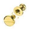 sourcing map 5 Set 5mm Solid Brass Round Head Stud