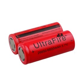 UltraFire 2x UltraFire 26650 Battery Li-ion Rechargeable 3.7V Flat Top Cell For Flashlight