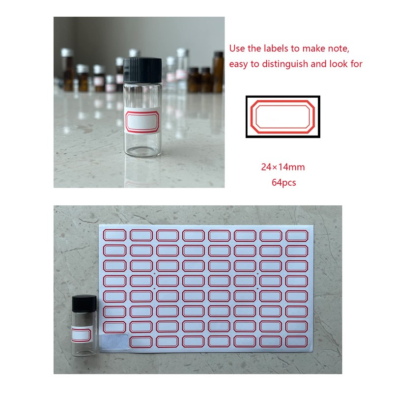 Cadbibe 10ml Clear Glass Vials with Screw Caps and Plastic