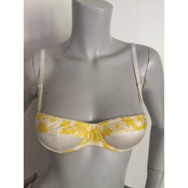 Dolce&Gabbana DOLCE & GABBANA White /Yellow Bra Size IT 38/US 34A