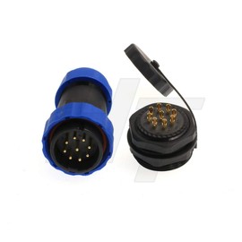 HangTon HE29 9 Pin Cable Plug Panel Mount Socket Power Waterproof IP68 Circular Aviation Connector for LED Outdoor