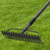 77'' Bow Rake ，17 Tines Metal Head Rakes with Stainless