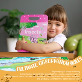 Reusable Insects Sticker Book for Toddler 3D Cartoon Sensory Decal Learning Pad Puffy Quiet Sticker Book for Boys Girls Teachers, Reward, Craft Scrapbooking