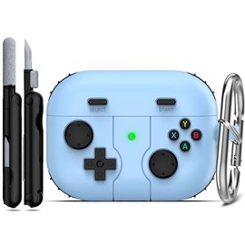 RFUNGUANGO - Funda para AirPods Pro de 21 generación con llavero, diseño de reproductor de juegos para niños y mujeres, funda de silicona suave para  