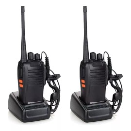 Clicmania Kit 2 Radios De Comunicación Portátil 2 Vías + Manos Libres