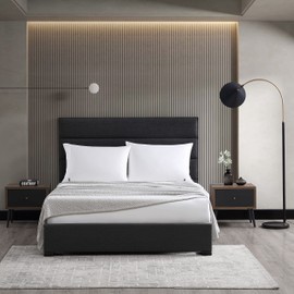 Vera Wang - Queen Blanket, Breathable Cotton Bedding, Medium Weight Home Decor for All Seasons (Chenille Pique Grey, Queen)