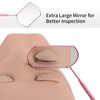 Miuffue Lash Mirror for Eyelash Extensions, Detachable Stainless Steel Large