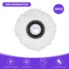 Mop Heads Replacement, 5 Pcs Round Mop Head, Universal Spin