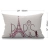 BGBDEIA Eiffel Tower Cushion Cover Paris Eiffel Tower with Love