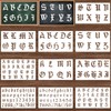 10 Pcs Gothic Old English Letter Stencils for Painting, 10