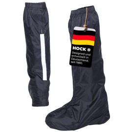 HOCK Unisex Bicycle Rain Gaiters with Reflectors - Knee-Length Gaiters Overshoes 100% Waterproof - Bicycle Rain Cover for Men and Women - XL 46-47