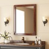 VocalStar Rustic Wood Framed Mirror 22 x 30 Inch, Natural