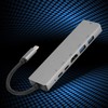 Lightweight Gray Metal 6 In-1 USB C to Type C