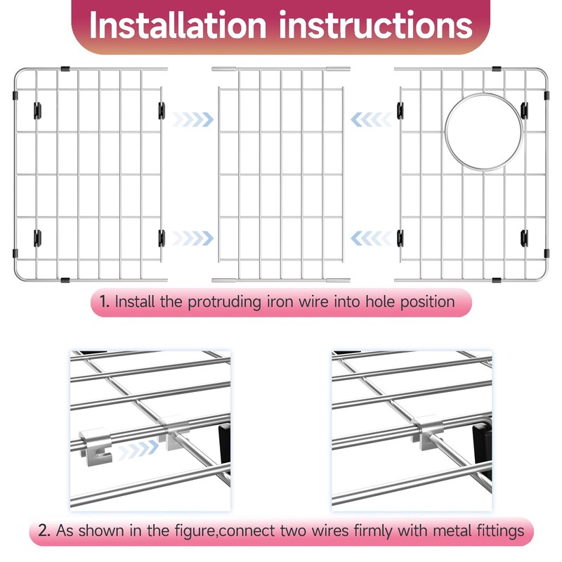 DPZM 28-1/4" x 14-1/4" x 1-1/4" Stainless Steel Sink Rack