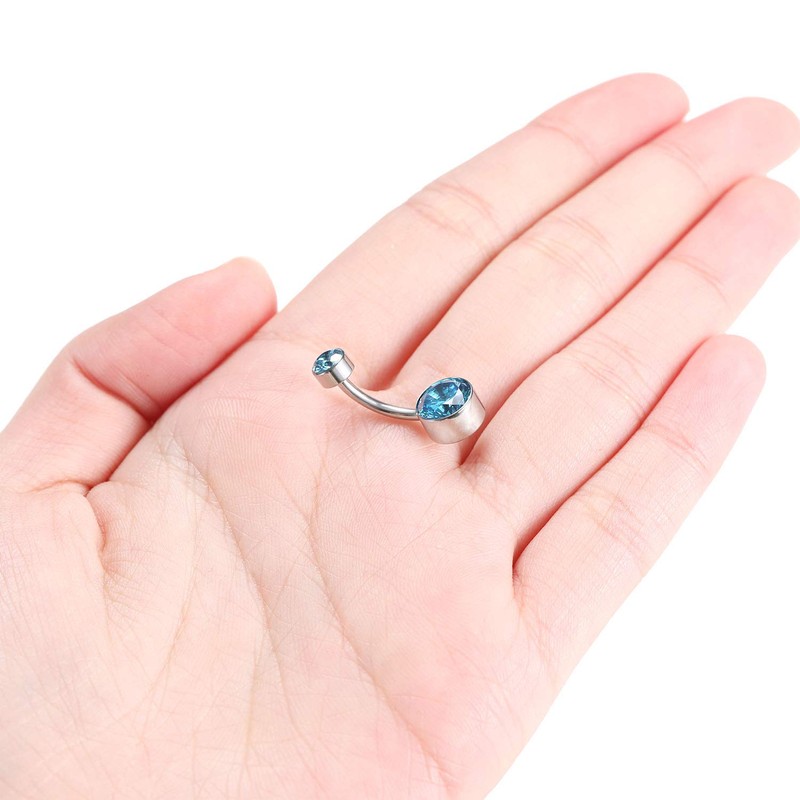 G23 Titanium Navel Ring Internally Threaded Belly Button Ring Belly